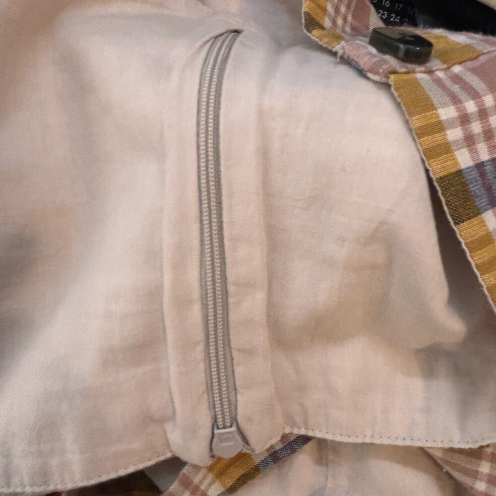 ZARA Plaid Smocked Cropped Tank Top Button Front Summer Festival - Picture 5 of 7